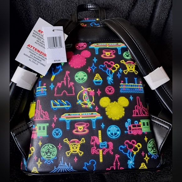Disney Parks Neon Icons Loungefly Mini Backpack main image 5